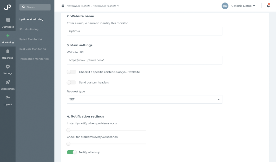 Website Uptime Monitoring - Website Monitoring Service | Uptimia